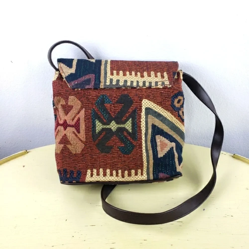 Women's Vintage Arizona Geo Aztec Threaded Nine West.Crossbody - Picture 10 of 16